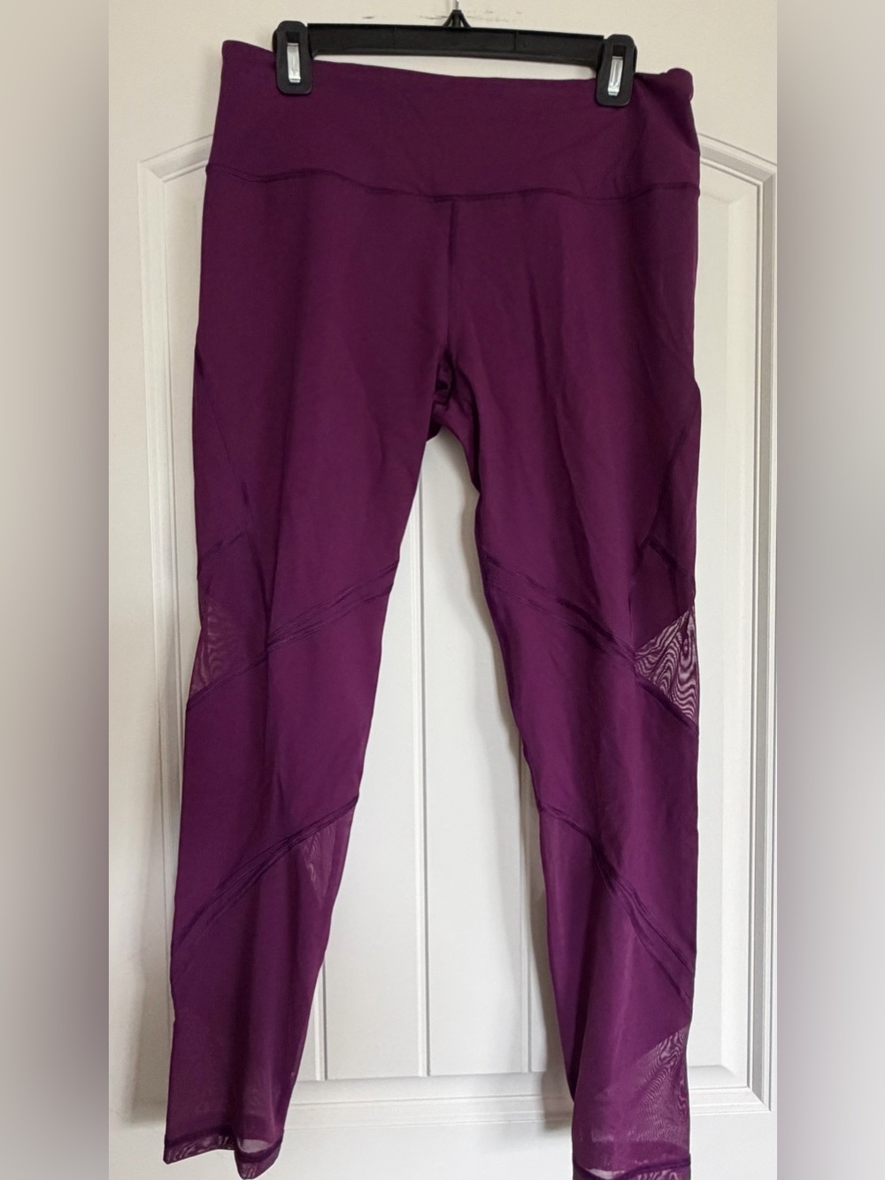 Victoria's Secret Plum Purple High-Waist Mesh Panel Tights